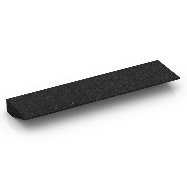 Aufsicht auf die Unterseite, also die Bodenseite von WARCO-Formteil 6601 - Übergangsrampe im Format 100 × 25 cm | 1 < 8 cm.