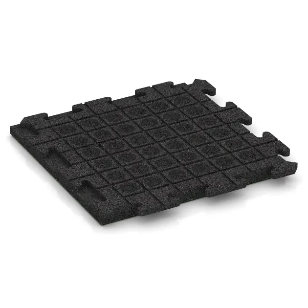 La vue du dessous ou de la face inférieure, c’est-à-dire la face inférieure de la pièce moulée WARCO 1300 - Dalles pour allées Classic au format 500 x 500 x 40 mm.