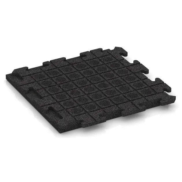 Aufsicht auf die Unterseite, also die Bodenseite von WARCO-Formteil 1386 - Piastrelle per esterni Classic im Format 500 x 500 x 40 mm.