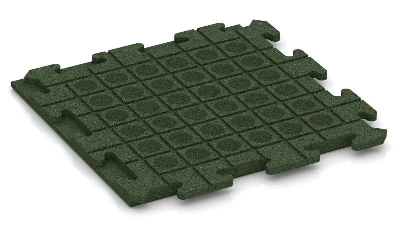 Canaux de drainage et dômes en disposition carrée