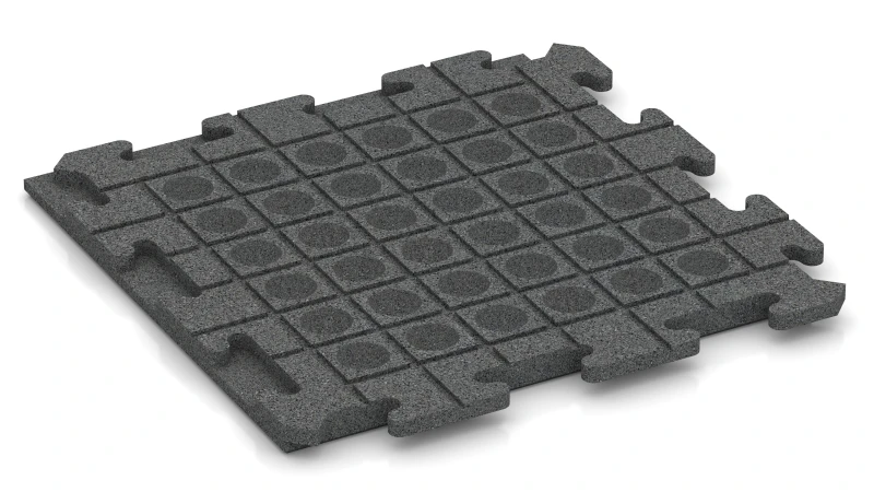 Canaux de drainage et dômes en disposition carrée