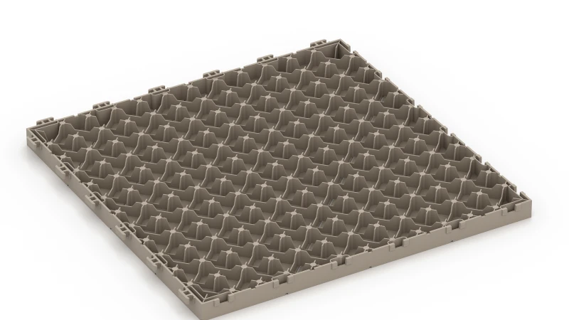 Gitterstruktur mit Stelzfüßen