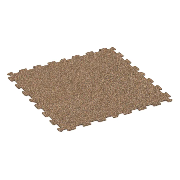 La vue du dessous ou de la face inférieure, c’est-à-dire la face inférieure de la pièce moulée WARCO 1023 - Sol de Fitness Compact au format 970 x 970 x 8 mm.
