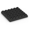 La vue du dessous ou de la face inférieure, c’est-à-dire la face inférieure de la pièce moulée WARCO 6295 - Dalles amortissantes au format 50 x 50 x 7 cm.