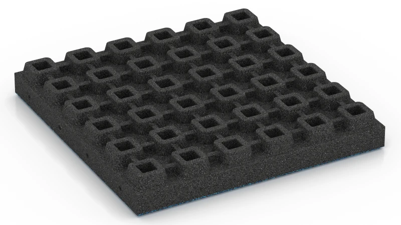 Struktur aus o-förmigen Drainagefüßen