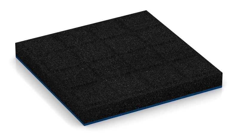 Auflagepads und Drainagekanäle
