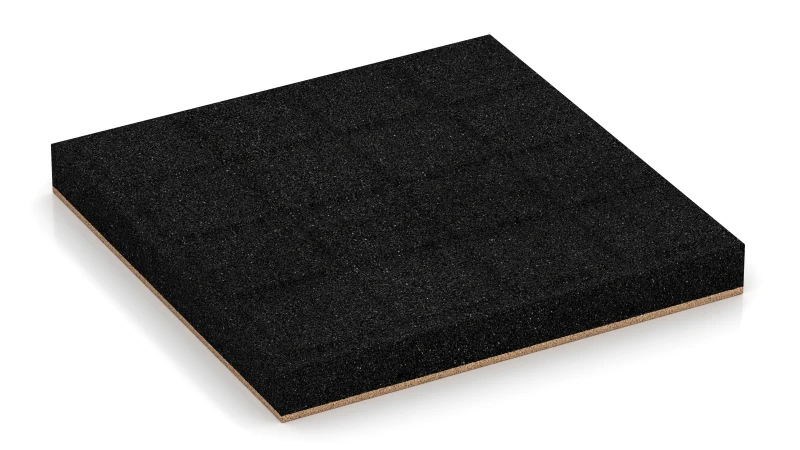 Auflagepads und Drainagekanäle