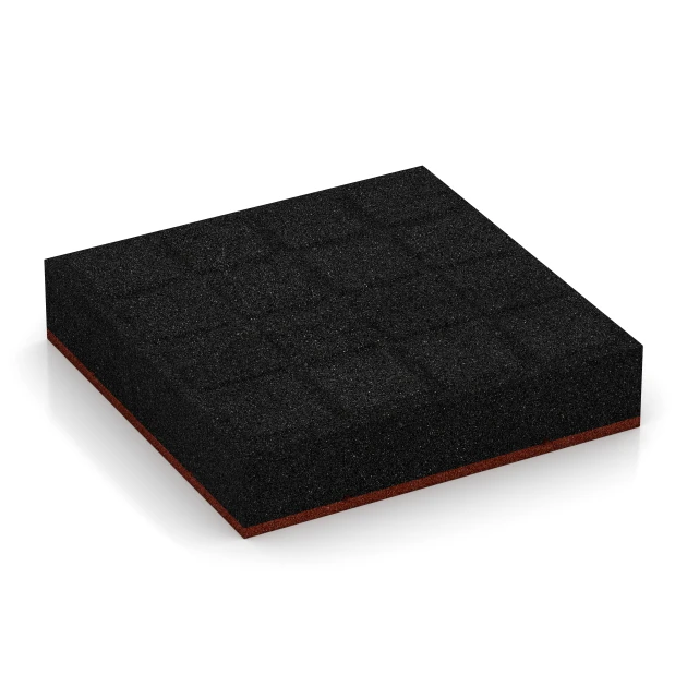 Aufsicht auf die Unterseite, also die Bodenseite von WARCO-Formteil 6278 - Piastrella antitrauma – 300 cm im Format 50 x 50 x 11 cm.