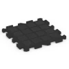 Aufsicht auf die Unterseite, also die Bodenseite von WARCO-Formteil 6299 - Fallschutz-Puzzlematte im Format 50 x 50 x 3 cm | 0,25 m².