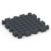 Aufsicht auf die Unterseite, also die Bodenseite von WARCO-Formteil 6317 - Piastra antitrauma ad incastro puzzle im Format 50 x 50 x 5 cm | 0,25 m².