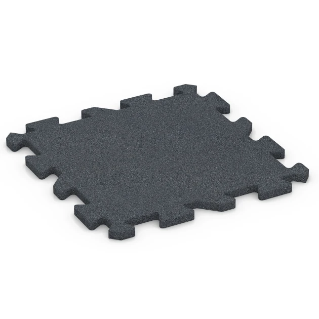 Aufsicht auf die Unterseite, also die Bodenseite von WARCO-Formteil 6315 - Fallschutz-Puzzlematte im Format 50 x 50 x 2 cm | 0,25 m².