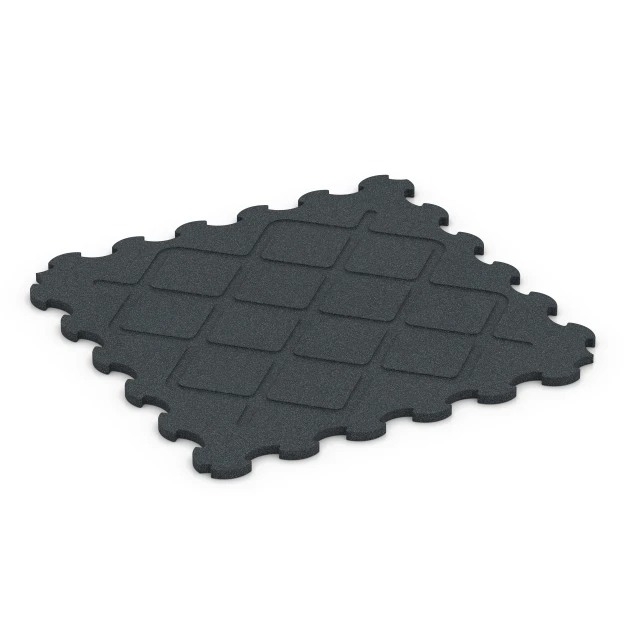 Aufsicht auf die Unterseite, also die Bodenseite von WARCO-Formteil 6323 - Tappeto gommato per palestra im Format 102,5 x 102,5 x 2,5 cm | 1,05 m².