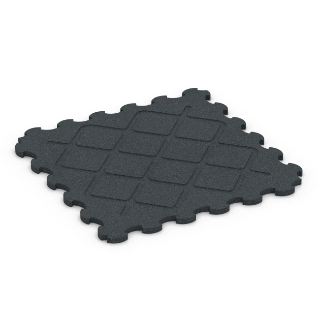 La vue du dessous ou de la face inférieure, c’est-à-dire la face inférieure de la pièce moulée WARCO 6322 - Tapis de Protection Fitness au format 102,5 x 102,5 x 3 cm | 1,05 m².