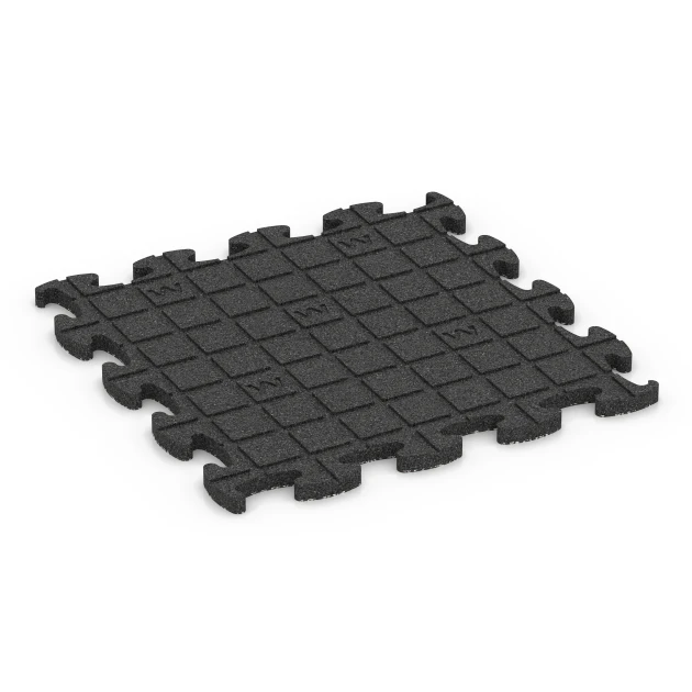 Aufsicht auf die Unterseite, also die Bodenseite von WARCO-Formteil 6859 - Fitness Max Floor System im Format 46 x 46 x 1,8 cm.