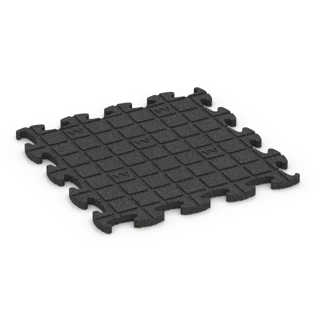 Aufsicht auf die Unterseite, also die Bodenseite von WARCO-Formteil 6861 - Fitness Max Floor System im Format 46 x 46 x 1,8 cm.