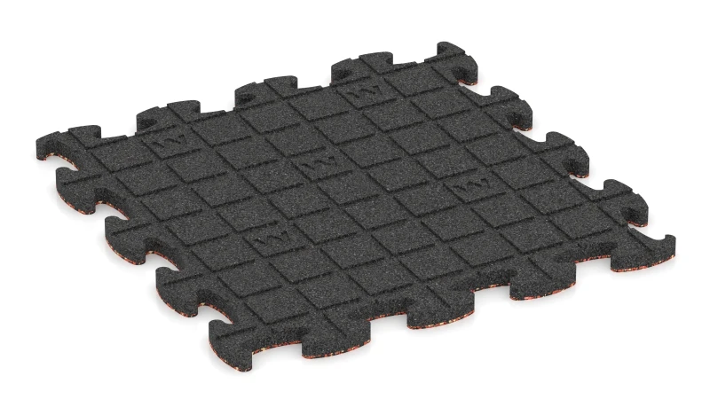 Quadratische Auflagepads mit breiten, flachen Drainagekanälen