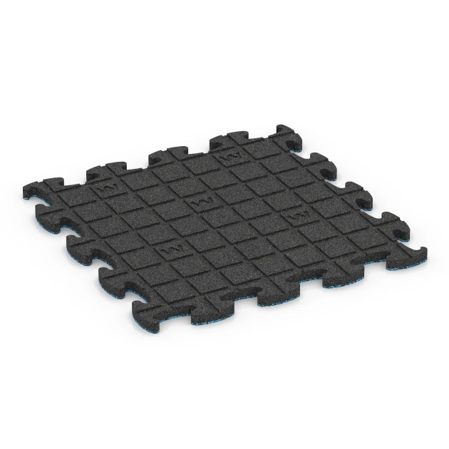 Aufsicht auf die Unterseite, also die Bodenseite von WARCO-Formteil 6947 - Lastra terrazza in gomma im Format 46 x 46 × 2,8 cm.