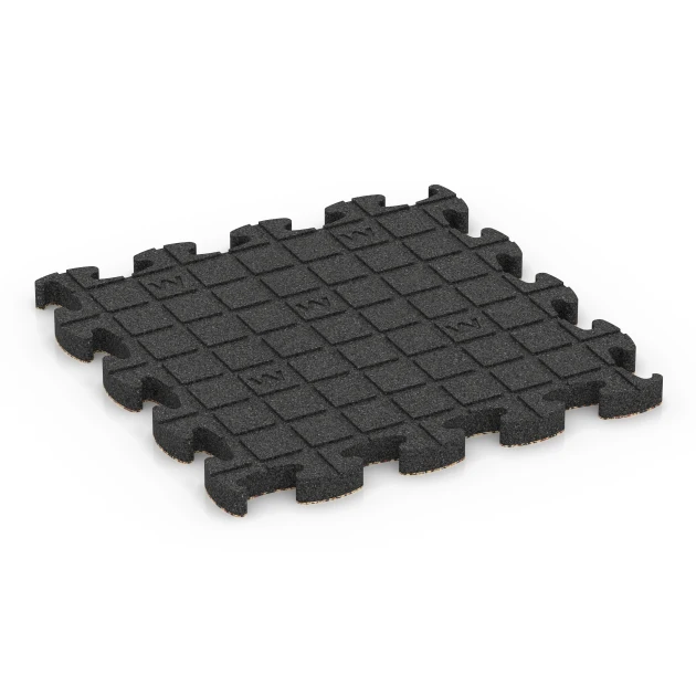 Aufsicht auf die Unterseite, also die Bodenseite von WARCO-Formteil 6880 - Fitness Max Floor System im Format 46 x 46 × 2,8 cm.