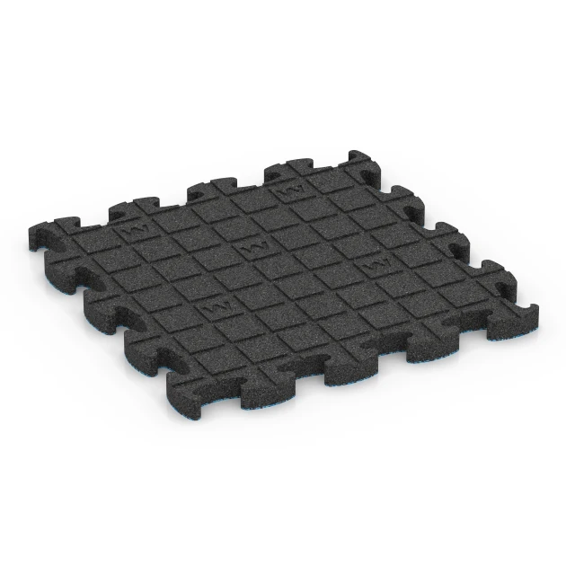Aufsicht auf die Unterseite, also die Bodenseite von WARCO-Formteil 6884 - Fitness Max Floor System im Format 46 x 46 × 2,8 cm.