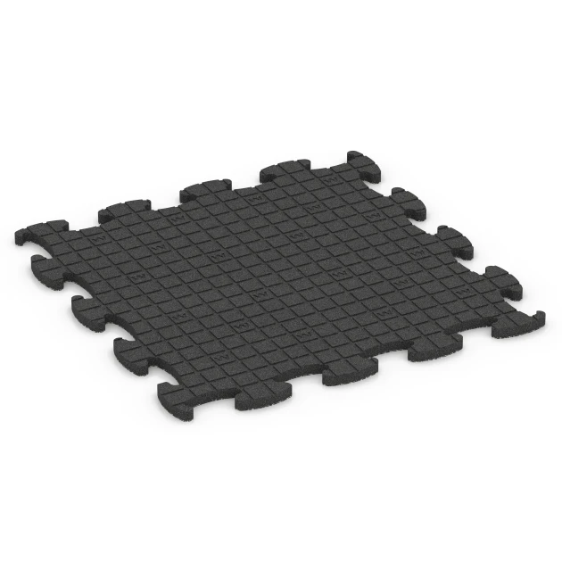 La vue du dessous ou de la face inférieure, c’est-à-dire la face inférieure de la pièce moulée WARCO 6850 - Fitness Active dalle au format 98 x 98 x 2,8 cm.