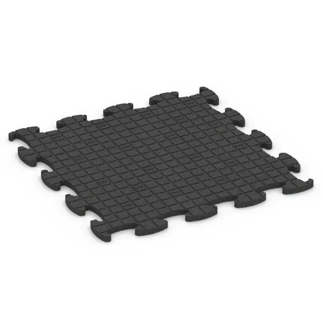 La vue du dessous ou de la face inférieure, c’est-à-dire la face inférieure de la pièce moulée WARCO 6852 - Fitness Active dalle au format 98 x 98 x 2,8 cm.
