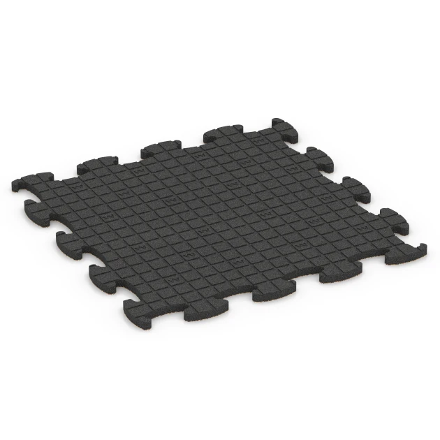 La vue du dessous ou de la face inférieure, c’est-à-dire la face inférieure de la pièce moulée WARCO 6889 - Dalle Fitness Max au format 98 x 98 x 2,8 cm.