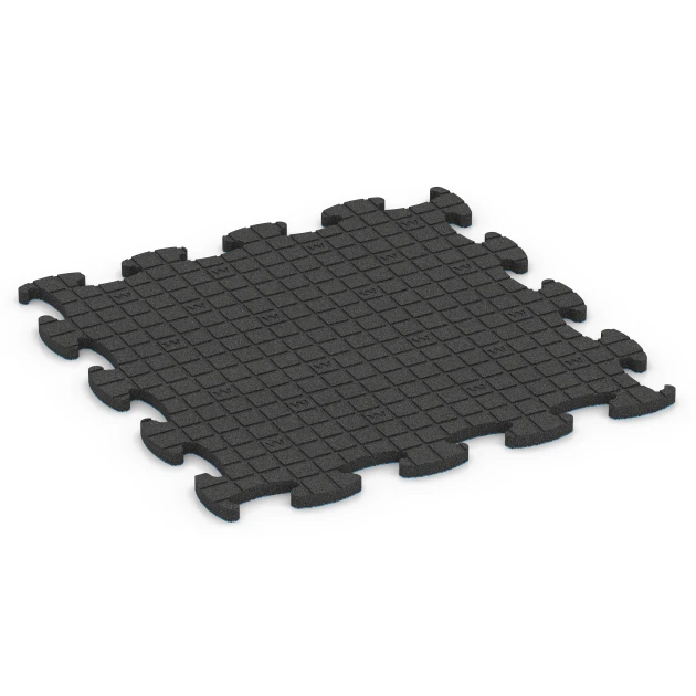 La vue du dessous ou de la face inférieure, c’est-à-dire la face inférieure de la pièce moulée WARCO 6893 - Dalle Fitness Max au format 98 x 98 x 2,8 cm.