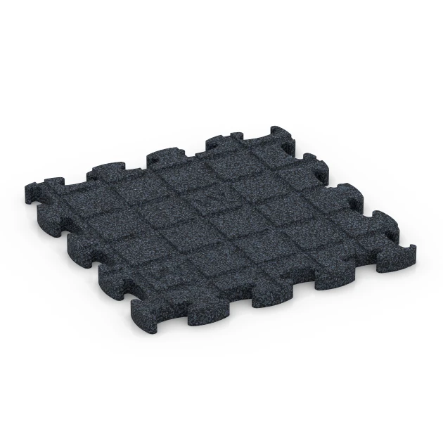 La vue du dessous ou de la face inférieure, c’est-à-dire la face inférieure de la pièce moulée WARCO 6958 - Fitness Premium sol sportif au format 28,9 x 28,9 x 1,8 cm.