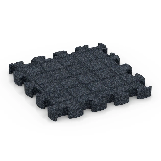 La vue du dessous ou de la face inférieure, c’est-à-dire la face inférieure de la pièce moulée WARCO 6959 - Fitness Premium sol sportif au format 28,9 x 28,9 x 2,8 cm.