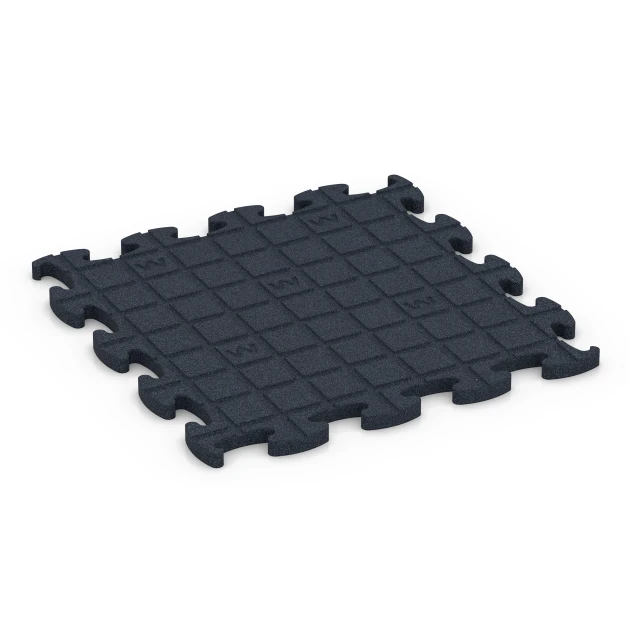 Aufsicht auf die Unterseite, also die Bodenseite von WARCO-Formteil 6966 - Fitness Premium pavimento tecnico im Format 45,9 x 45,9 x 1,8.