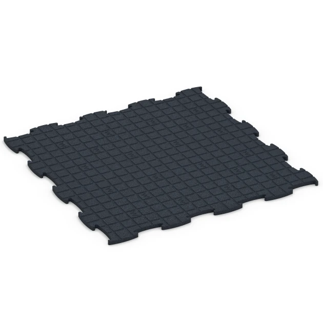 La vue du dessous ou de la face inférieure, c’est-à-dire la face inférieure de la pièce moulée WARCO 6968 - Fitness Premium sol technique au format 99 x 99 x 1,8 cm.