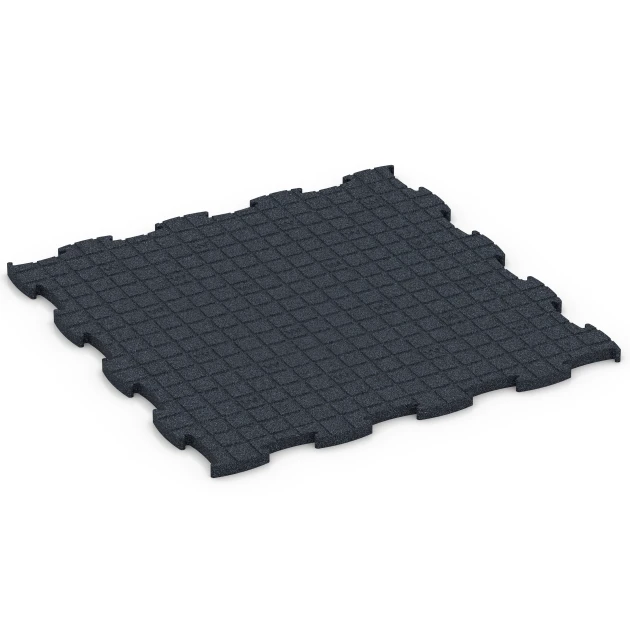 La vue du dessous ou de la face inférieure, c’est-à-dire la face inférieure de la pièce moulée WARCO 6963 - Fitness Premium sol sportif au format 99 x 99 x 2,8 cm.