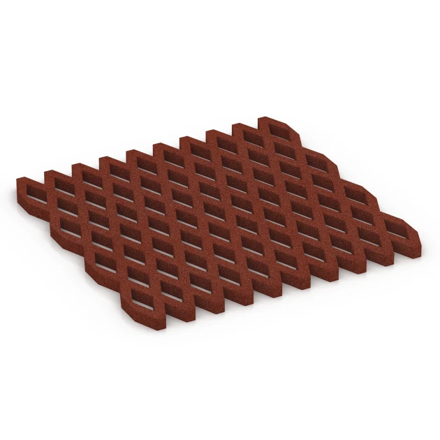 Aufsicht auf die Unterseite, also die Bodenseite von WARCO-Formteil 7010 - Griglia antitrauma prato im Format 100 x 100 x 4 cm.