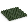 Aufsicht auf die Unterseite, also die Bodenseite von WARCO-Formteil 7014 - Fallschutz-Rasengittermatte im Format 100 × 100 × 8 cm.