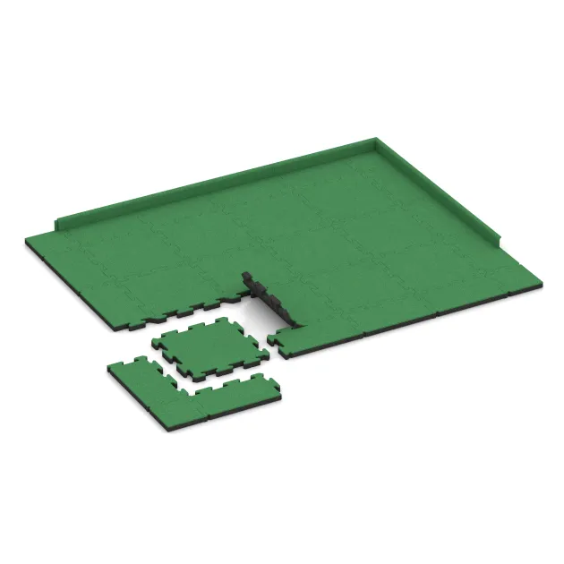 La situation d'installation typique du produit 5186 de WARCO - Tapis de Protection Fitness, en couleur Vert Mai dans les dimensions 500 x 500 x 40 mm.