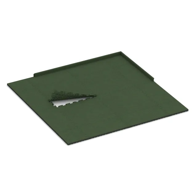 La situation d'installation typique du produit 6082 de WARCO - Dalle événementielle pour extérieur, en couleur Vert gazon dans les dimensions 1000 x 1000 x 40 mm.