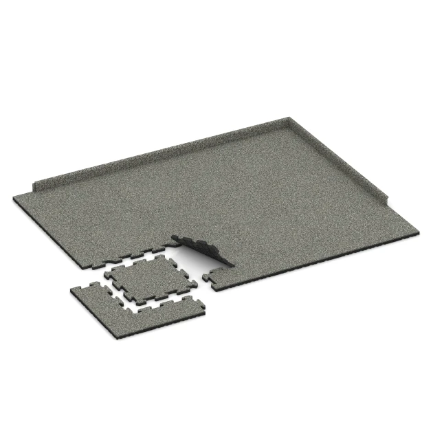 Typische Verlegung oder Einbausituation für den Artikel 2628 von WARCO - Fallschutz-Puzzlematte, Farbton Grauer Granit in der Abmessung 50 x 50 x 3 cm | 0,25 m².