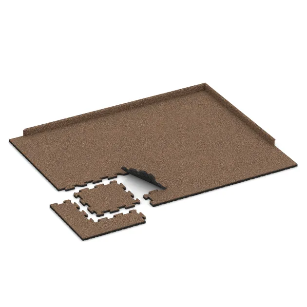 Typische Verlegung oder Einbausituation für den Artikel 2730 von WARCO - Poolfliese, Farbton Bast & Borke in der Abmessung 500 x 500 x 30 mm.