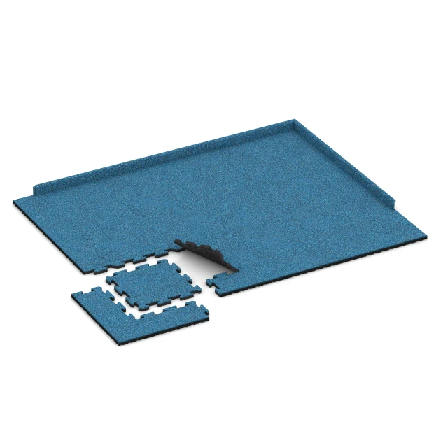 Typische Verlegung oder Einbausituation für den Artikel 4099 von WARCO - Pavimentazione sportiva in gomma, Farbton Atlantico in der Abmessung 50 x 50 x 3 cm | 0,25 m².