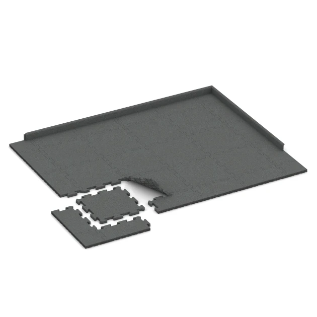 Typische Verlegung oder Einbausituation für den Artikel 2770 von WARCO - Fallschutz-Puzzlematte, Farbton Schiefergrau in der Abmessung 50 x 50 x 3 cm | 0,25 m².
