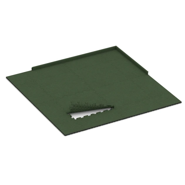 Typische Verlegung oder Einbausituation für den Artikel 3356 von WARCO - Hunde-Bodenplatte, Farbton Grasgrün in der Abmessung 100 x 100 x 3 cm | 1,00 m².