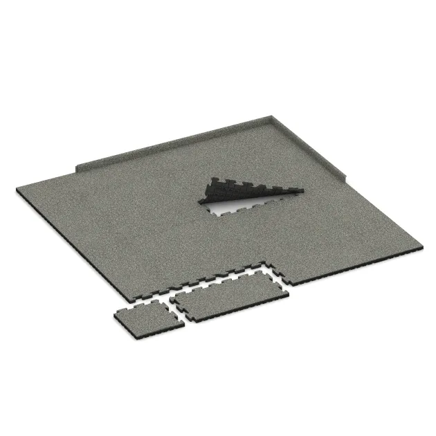 Typische Verlegung oder Einbausituation für den Artikel 5100 von WARCO - Piastra perimetrale, Farbton Granito classico in der Abmessung 1000 x 485 x 40 mm.