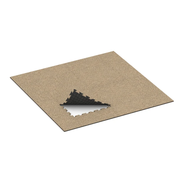 Typische Verlegung oder Einbausituation für den Artikel 4237 von WARCO - Pavimentazione sportiva 1,8 cm, Farbton Travertino in der Abmessung 100 x 100 x 1,8 cm | 1,00 m².