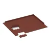 Typische Verlegung oder Einbausituation für den Artikel 4806 von WARCO - Piastra perimetrale, Farbton Rosso mattone in der Abmessung 500 x 235 x 18 mm.
