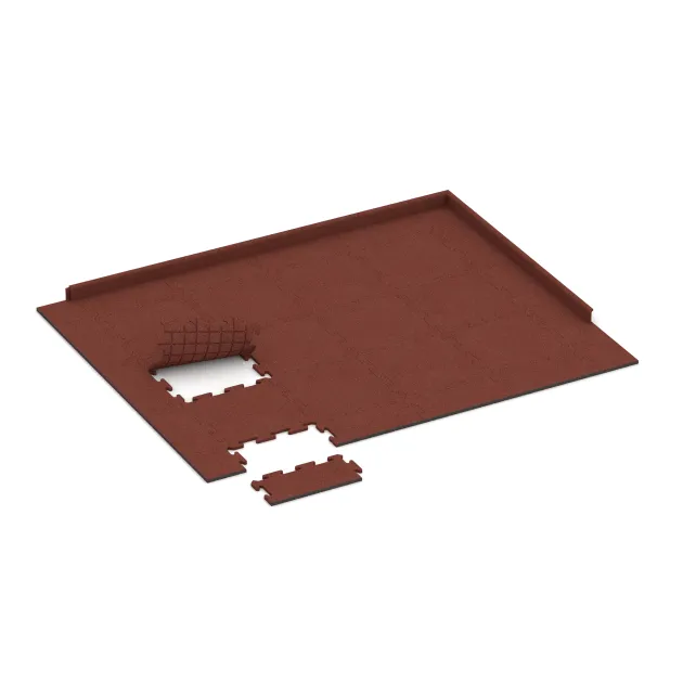 Typische Verlegung oder Einbausituation für den Artikel 4806 von WARCO - Piastra perimetrale, Farbton Rosso mattone in der Abmessung 500 x 235 x 18 mm.