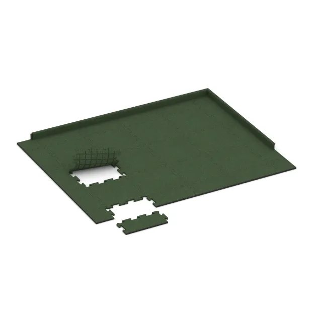 Typische Verlegung oder Einbausituation für den Artikel 4809 von WARCO - Piastra perimetrale, Farbton Verde erba in der Abmessung 500 x 235 x 18 mm.