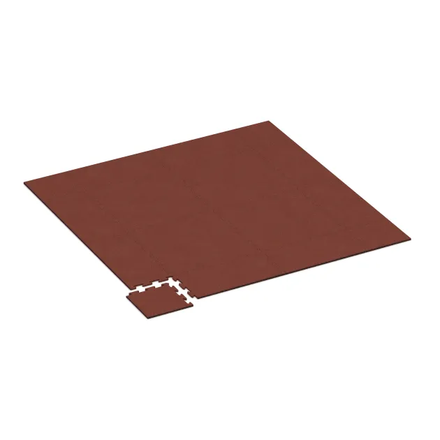 La situation d'installation typique du produit 4844 de WARCO - Dalle d’angle HD, en couleur Rouge brique dans les dimensions 485 x 485 x 18 mm.