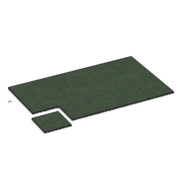 Typische Verlegung oder Einbausituation für den Artikel 5344 von WARCO - Piastra antitrauma, Farbton Prato Inglese in der Abmessung 500 x 500 x 40 mm.