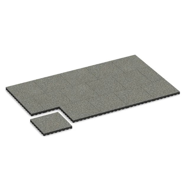 Typische Verlegung oder Einbausituation für den Artikel 5356 von WARCO - Piastra antitrauma, Farbton Granito classico in der Abmessung 500 x 500 x 50 mm.