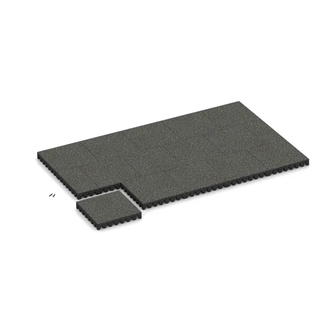 Typische Verlegung oder Einbausituation für den Artikel 5364 von WARCO - Piastra antitrauma, Farbton Granito scuro in der Abmessung 500 x 500 x 80 mm.